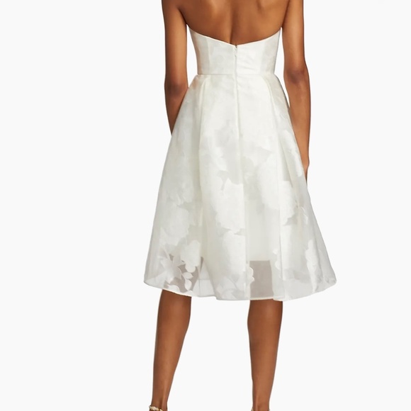 NWT Amsale Rose Fil Coupé Strapless Fit & Flare Dress - Size 16 - Picture 3 of 3